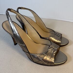 Cole Hann Huarache Air Sling Bronze Heels Shoes Women's  Size 8